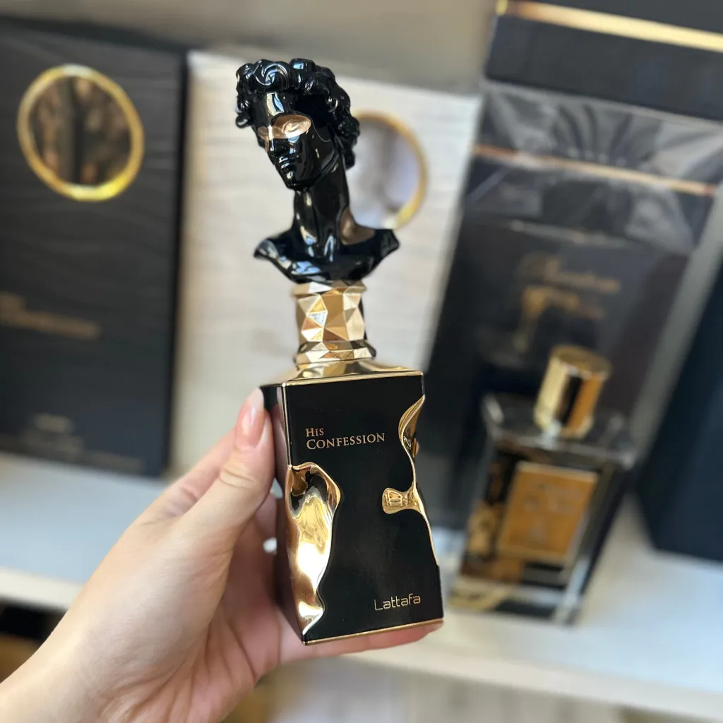 Lattafa His Confession Eau de Parfum Spray for Men, 3.4 Oz / 100 ml